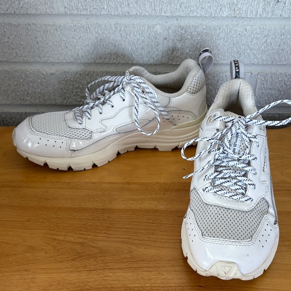 Brandblack NOMO HKAN White Patent Mesh Sneaker EU 40.5 Mens 8 Womens 9.5 EUC